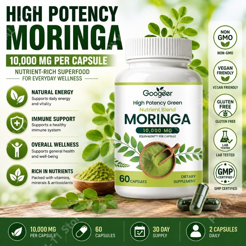 Herbal Wellness Formula - Suplemento Premium de Moringa com Extrato