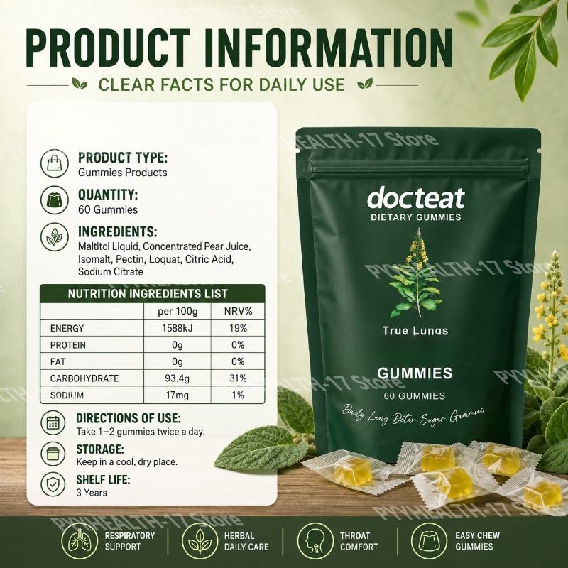 Docteat True Lungs Gomas Herba - Herbal Wellness Formula avaliação e preço