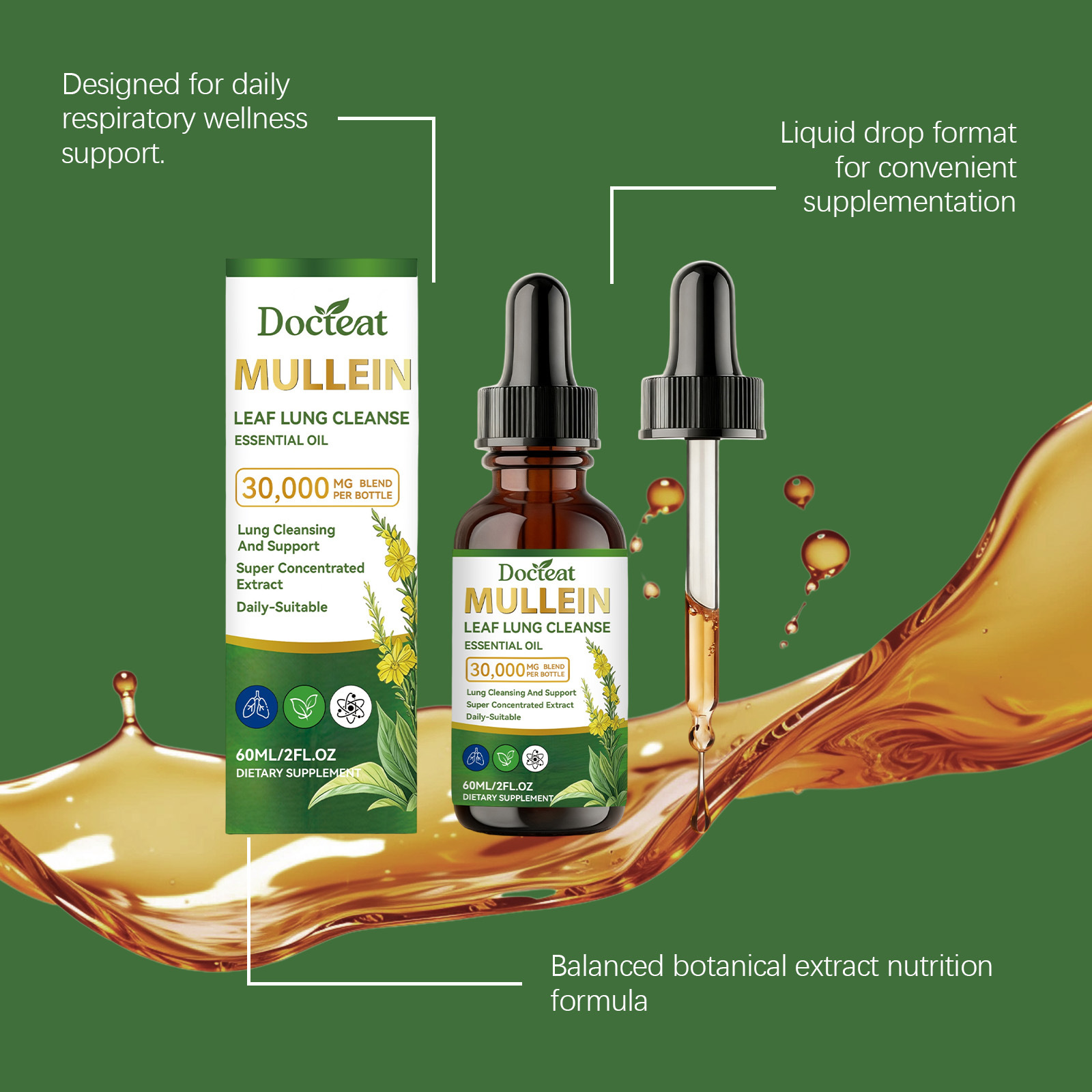 Gotas Líquidas de Folha de Ver - Herbal Wellness Tincture avaliação e preço
